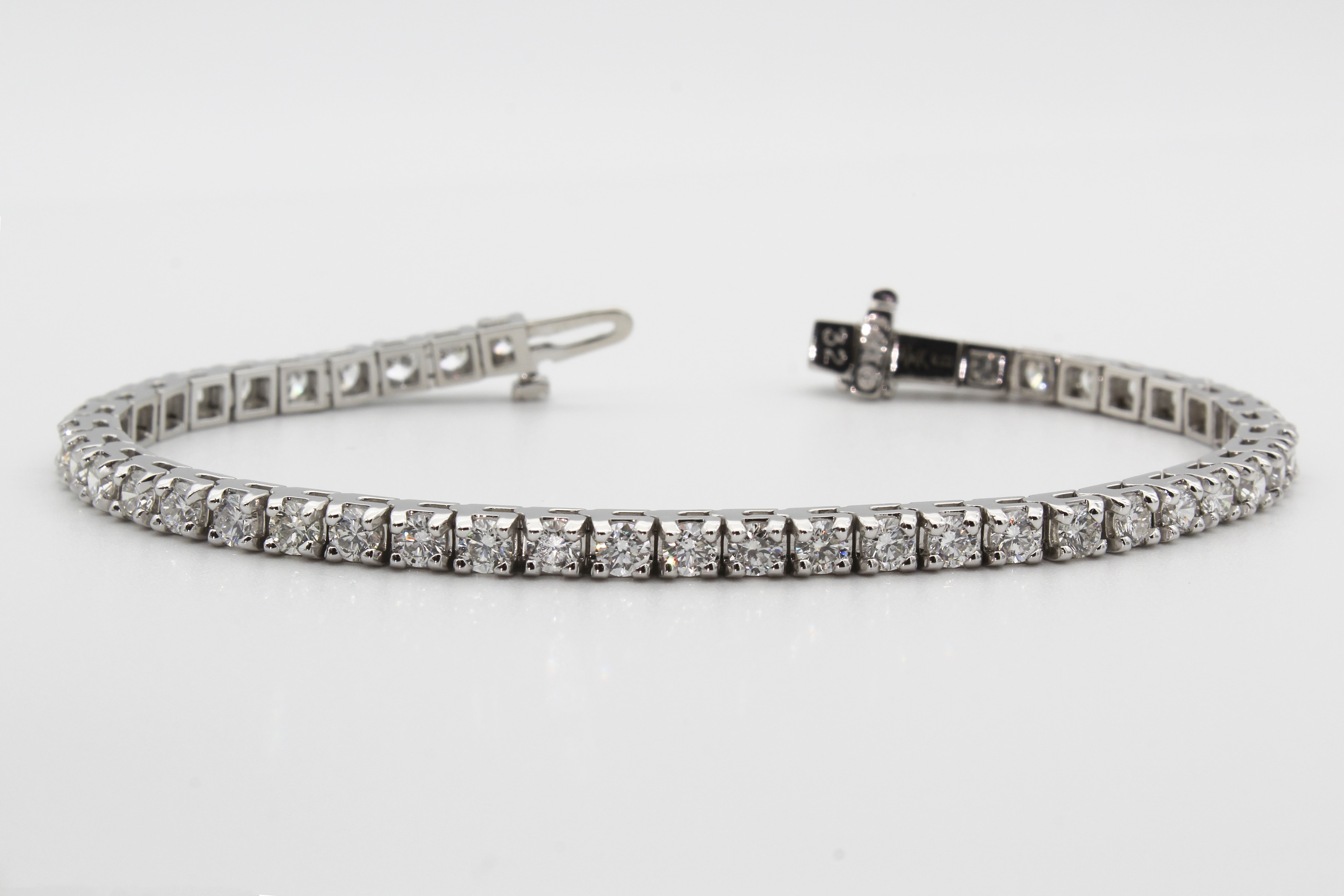 A gold and diamond bracelet